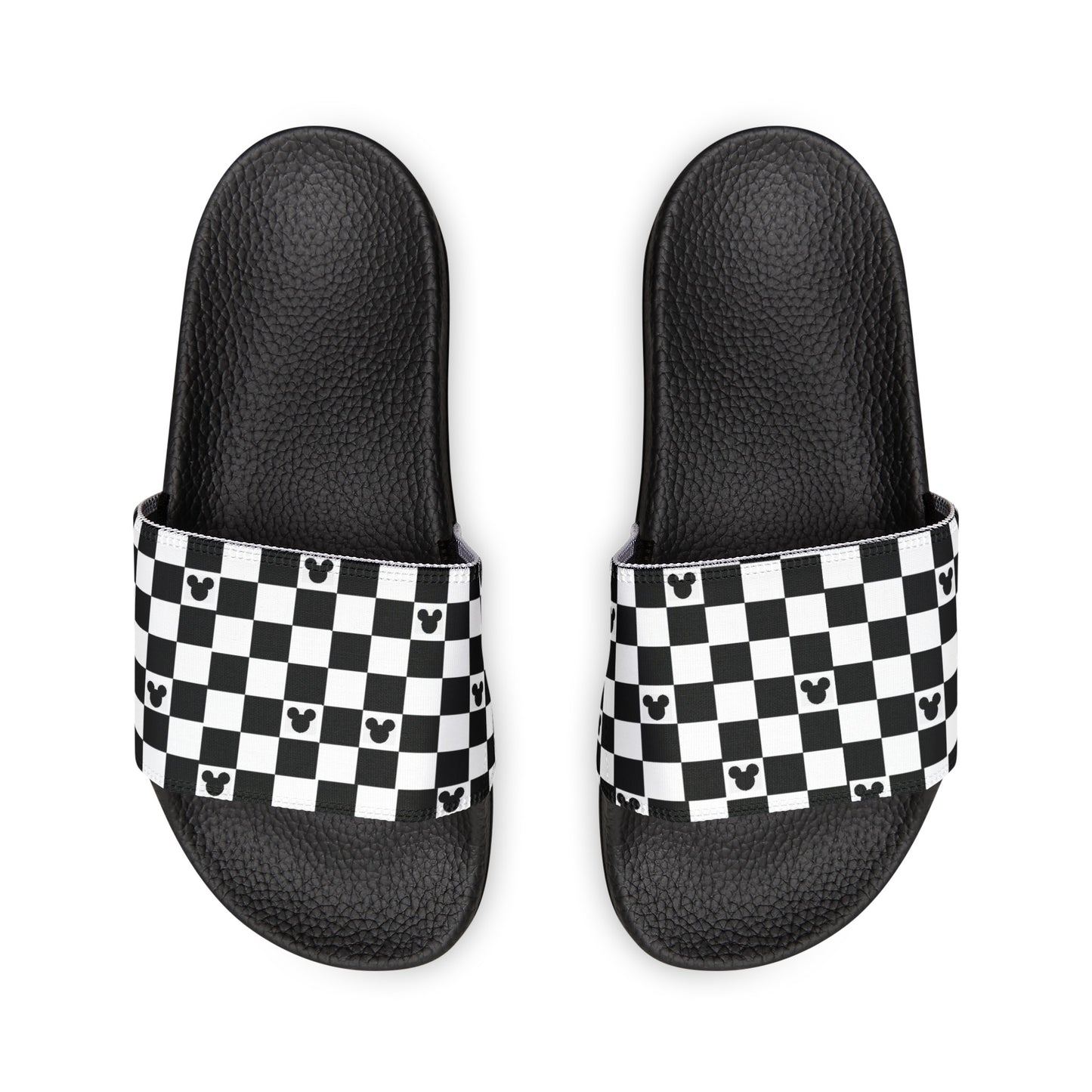 Mickey Mouse Checkerboard Slide Sandals
