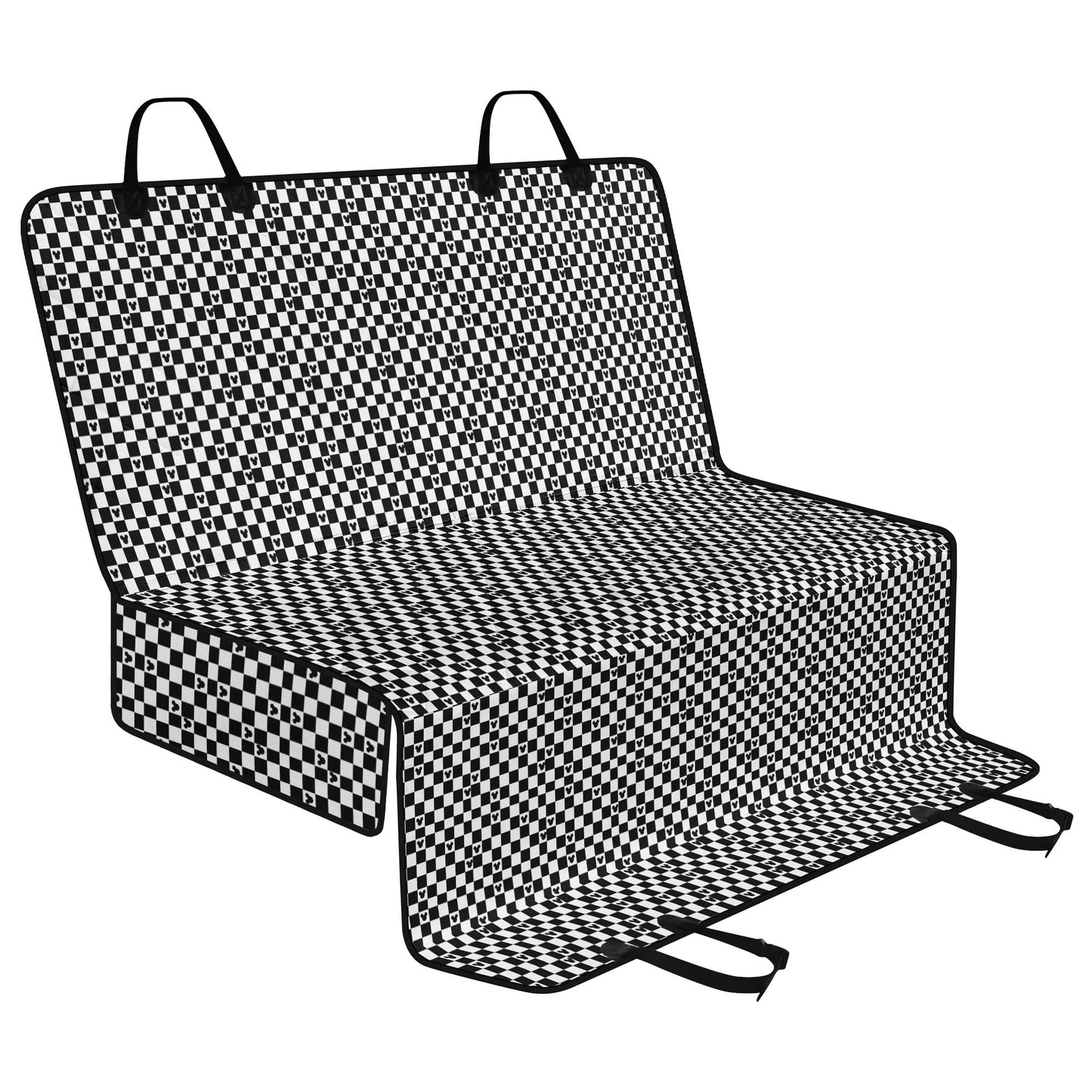 Disney Car Pet Seat Cover with Mickey Checkerboard Design
