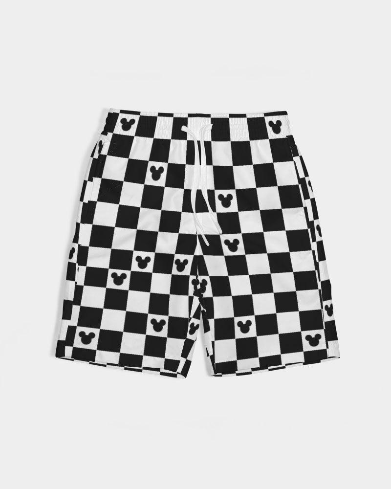 Checkerboard Mickey Mouse Boys Swim Trunks – Stylish Disney Swimwear for Kids