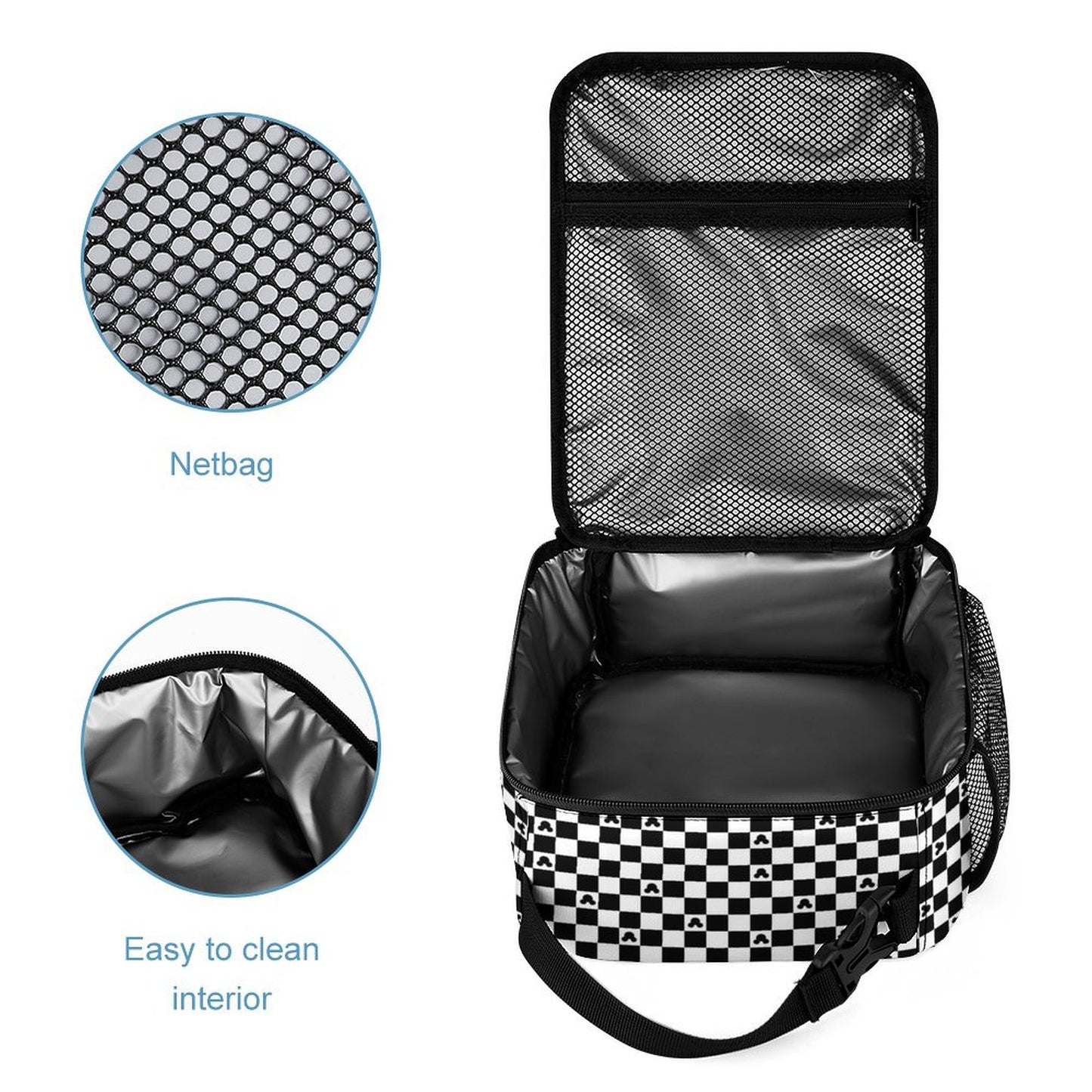 3-in-1 Mickey Mouse Checkerboard Backpack Set – Includes Backpack, Lunch Bag, and Pencil Case