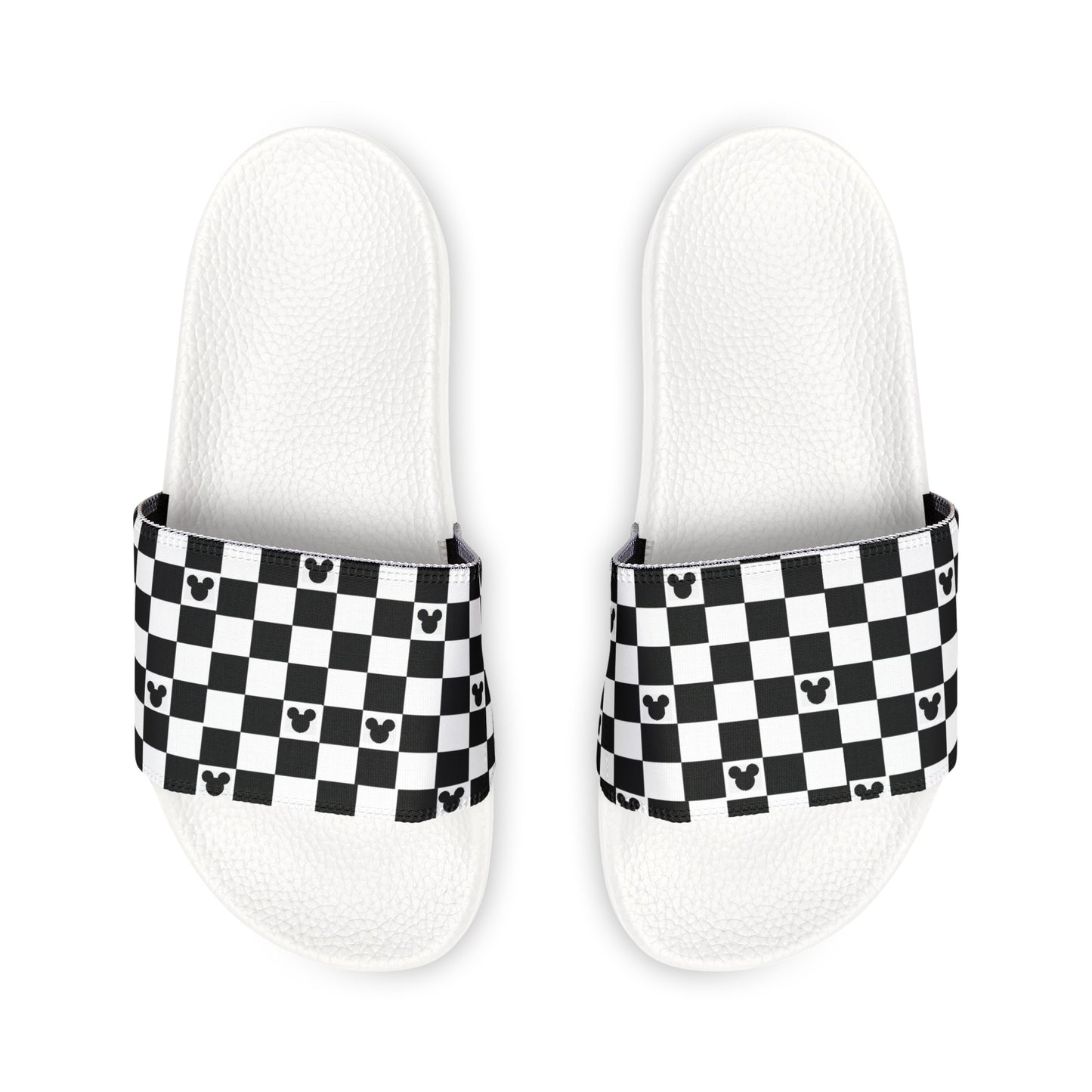 Mickey Mouse Checkerboard Slide Sandals