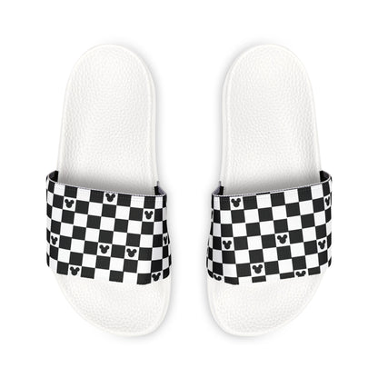 Mickey Mouse Checkerboard Slide Sandals
