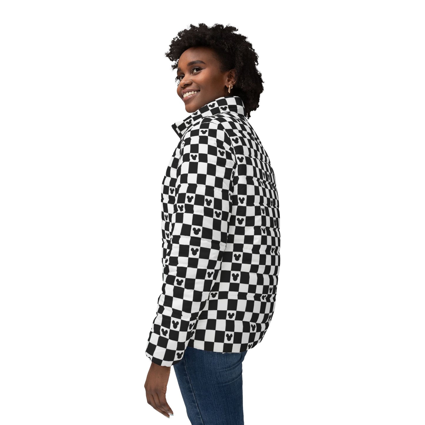 Disney Checkerboard Women's Puffer Jacket