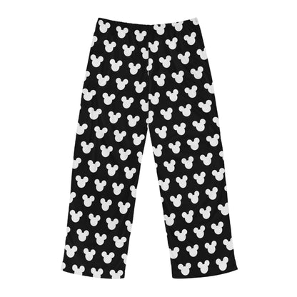 Mens Mickey Mouse Black and White Pajama Pants