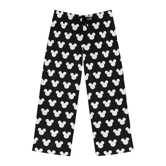 Mens Mickey Mouse Black and White Pajama Pants