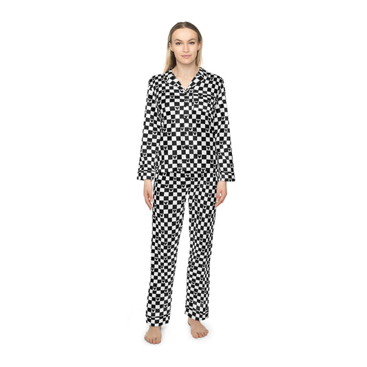 Mickey Mouse Checkerboard Satin Pajama Set