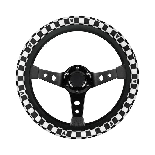 Mickey Mouse Checkerboard Steering Wheel Cover