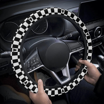 Mickey Mouse Checkerboard Steering Wheel Cover