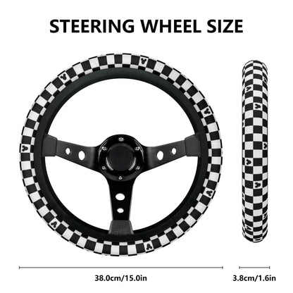 Mickey Mouse Checkerboard Steering Wheel Cover