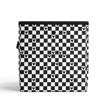 Mickey Mouse Checkerboard Hanging Storage Bag Vehicle Trash Car Garbage Bin