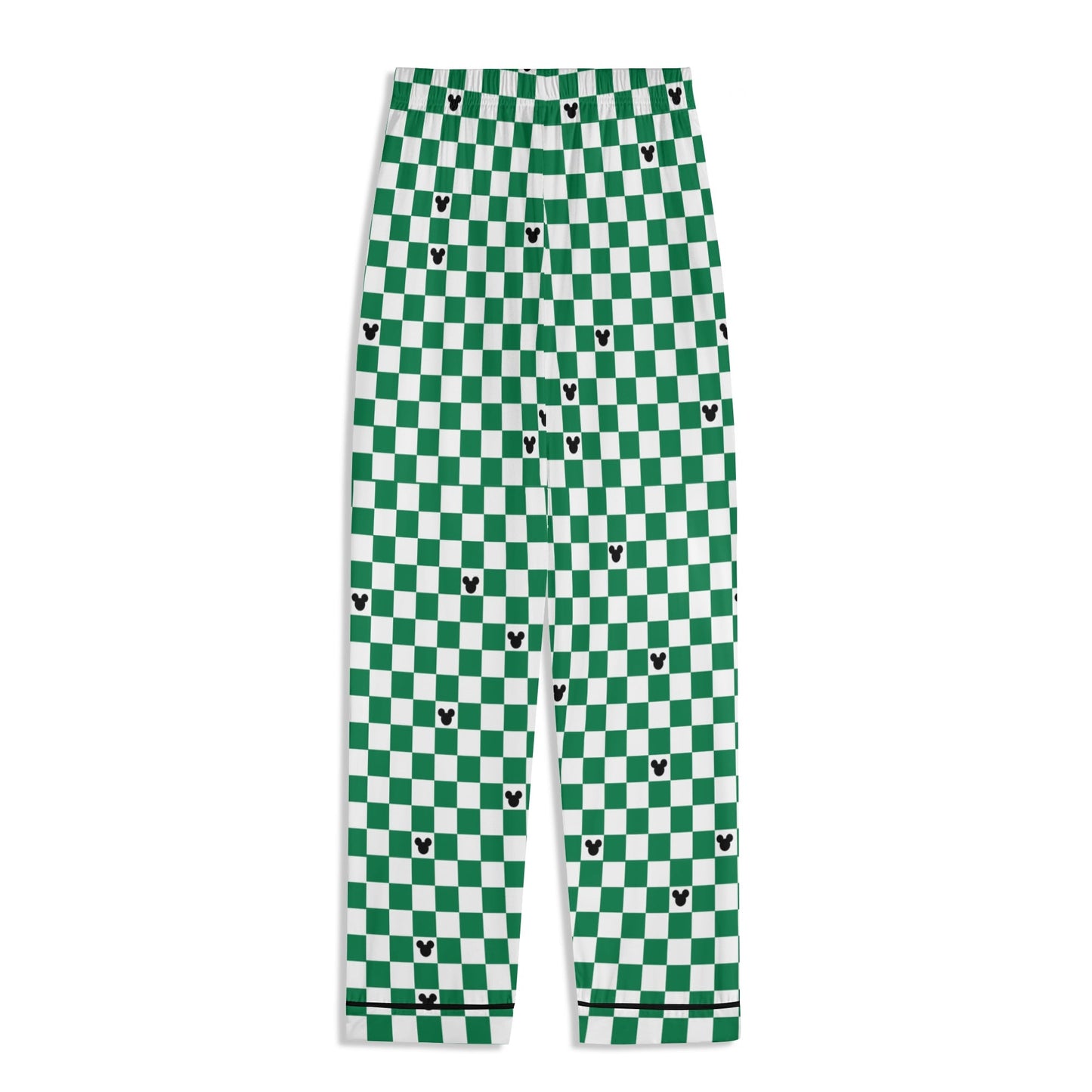 Adult Green & White Checkerboard Family Matching Christmas Pajamas