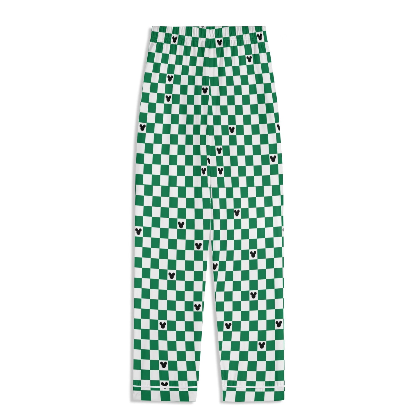 Adult Green & White Checkerboard Family Matching Christmas Pajamas