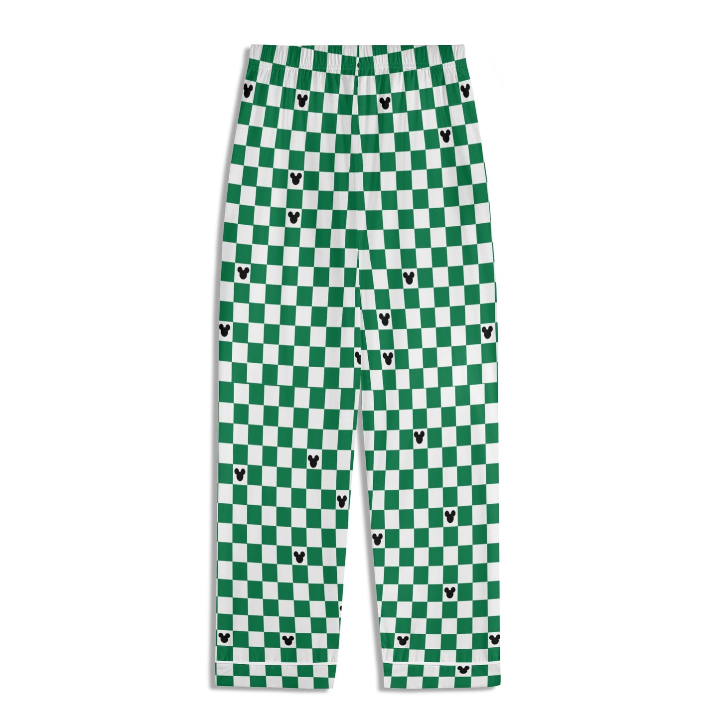 Children’s Green & White Checkerboard Family Matching Christmas Pajamas