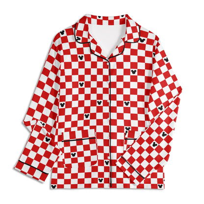 Adult Red & White Checkerboard Family Matching Christmas Pajamas