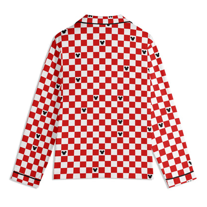 Adult Red & White Checkerboard Family Matching Christmas Pajamas