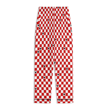 Adult Red & White Checkerboard Family Matching Christmas Pajamas