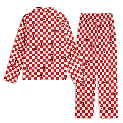 Adult Red & White Checkerboard Family Matching Christmas Pajamas