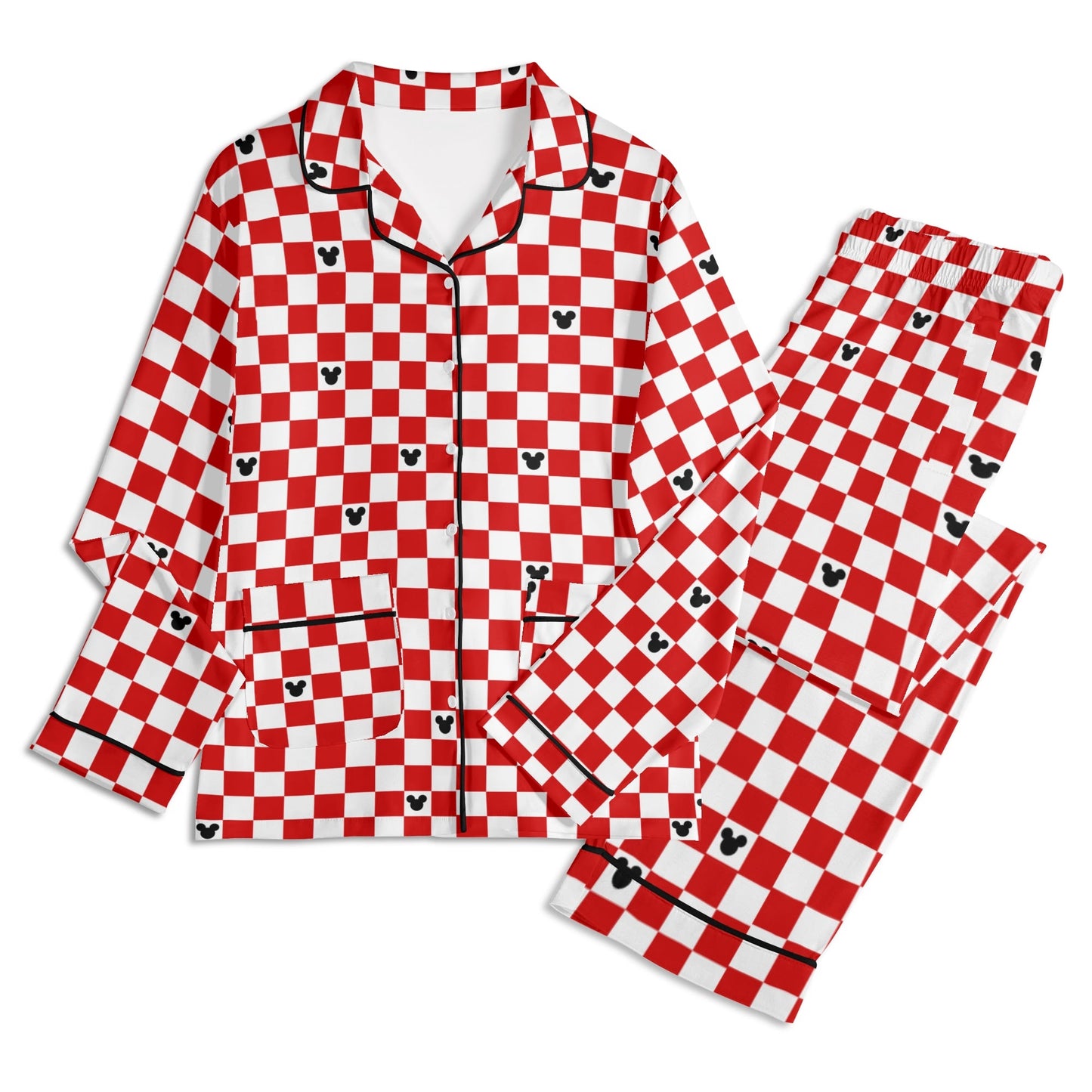 Adult Red & White Checkerboard Family Matching Christmas Pajamas