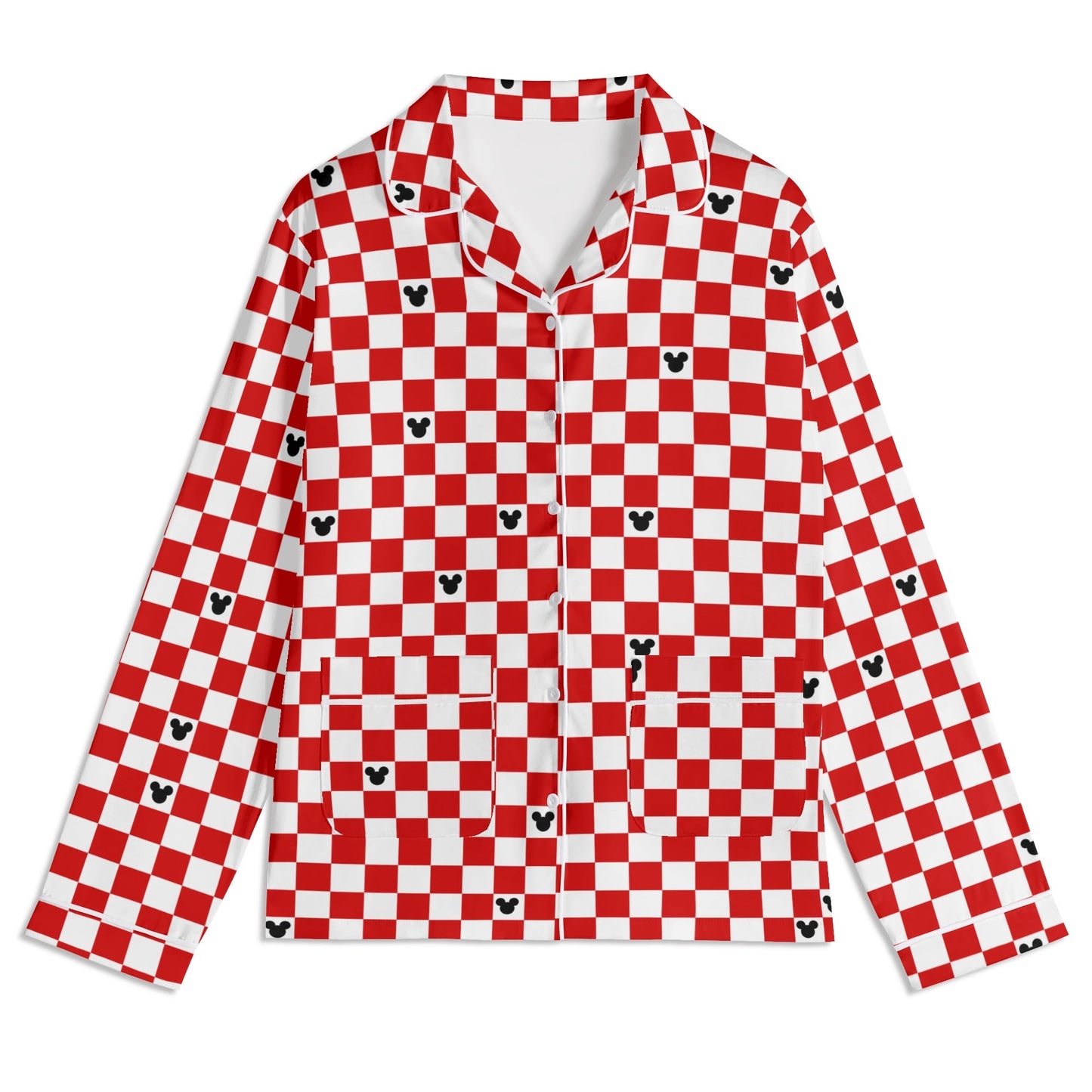 Adult Red & White Checkerboard Family Matching Christmas Pajamas