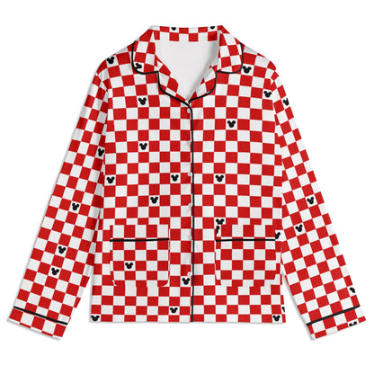 Adult Red & White Checkerboard Family Matching Christmas Pajamas