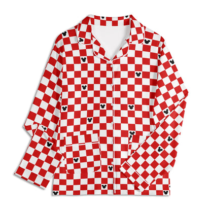 Adult Red & White Checkerboard Family Matching Christmas Pajamas