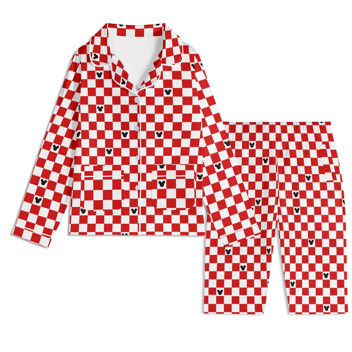 Baby Red & White Checkerboard Family Matching Christmas Pajamas