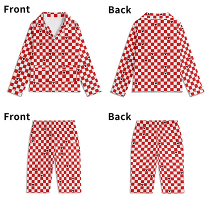 Baby Red & White Checkerboard Family Matching Christmas Pajamas