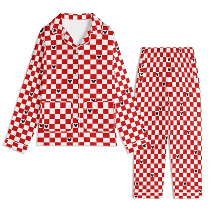 Children’s Red & White Checkerboard Family Matching Christmas Pajamas