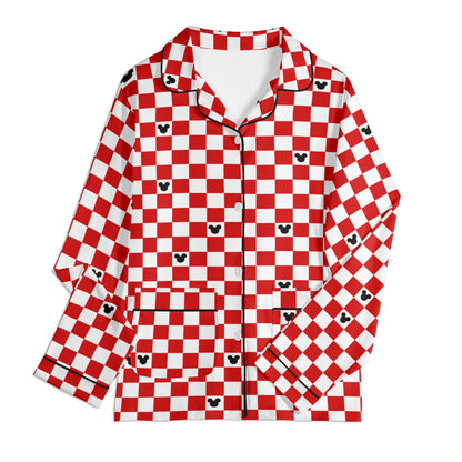 Children’s Red & White Checkerboard Family Matching Christmas Pajamas