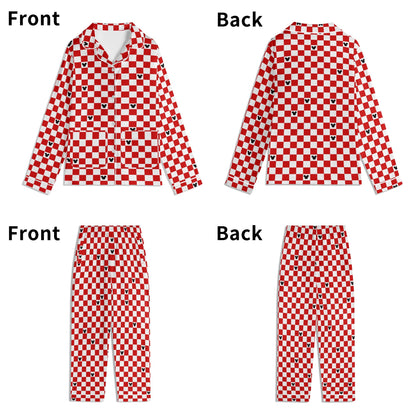 Children’s Red & White Checkerboard Family Matching Christmas Pajamas