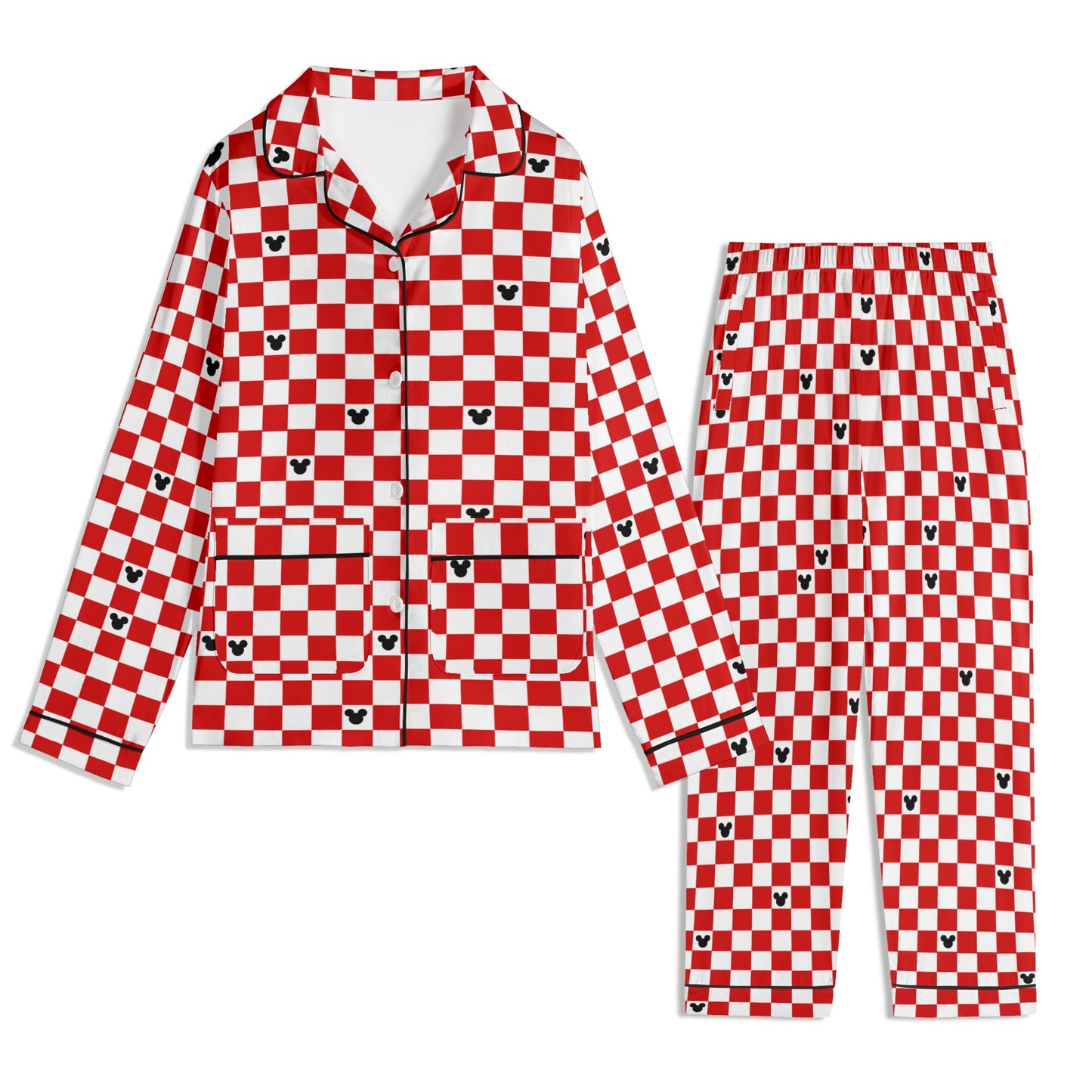 Children’s Red & White Checkerboard Family Matching Christmas Pajamas