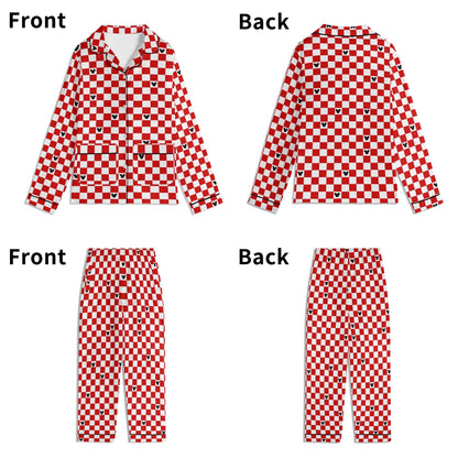 Children’s Red & White Checkerboard Family Matching Christmas Pajamas