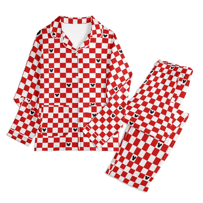 Children’s Red & White Checkerboard Family Matching Christmas Pajamas