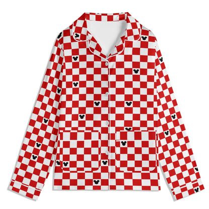 Children’s Red & White Checkerboard Family Matching Christmas Pajamas