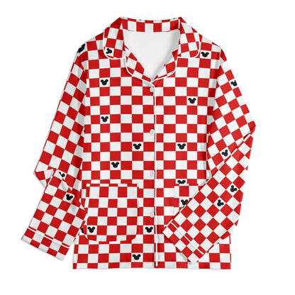 Children’s Red & White Checkerboard Family Matching Christmas Pajamas