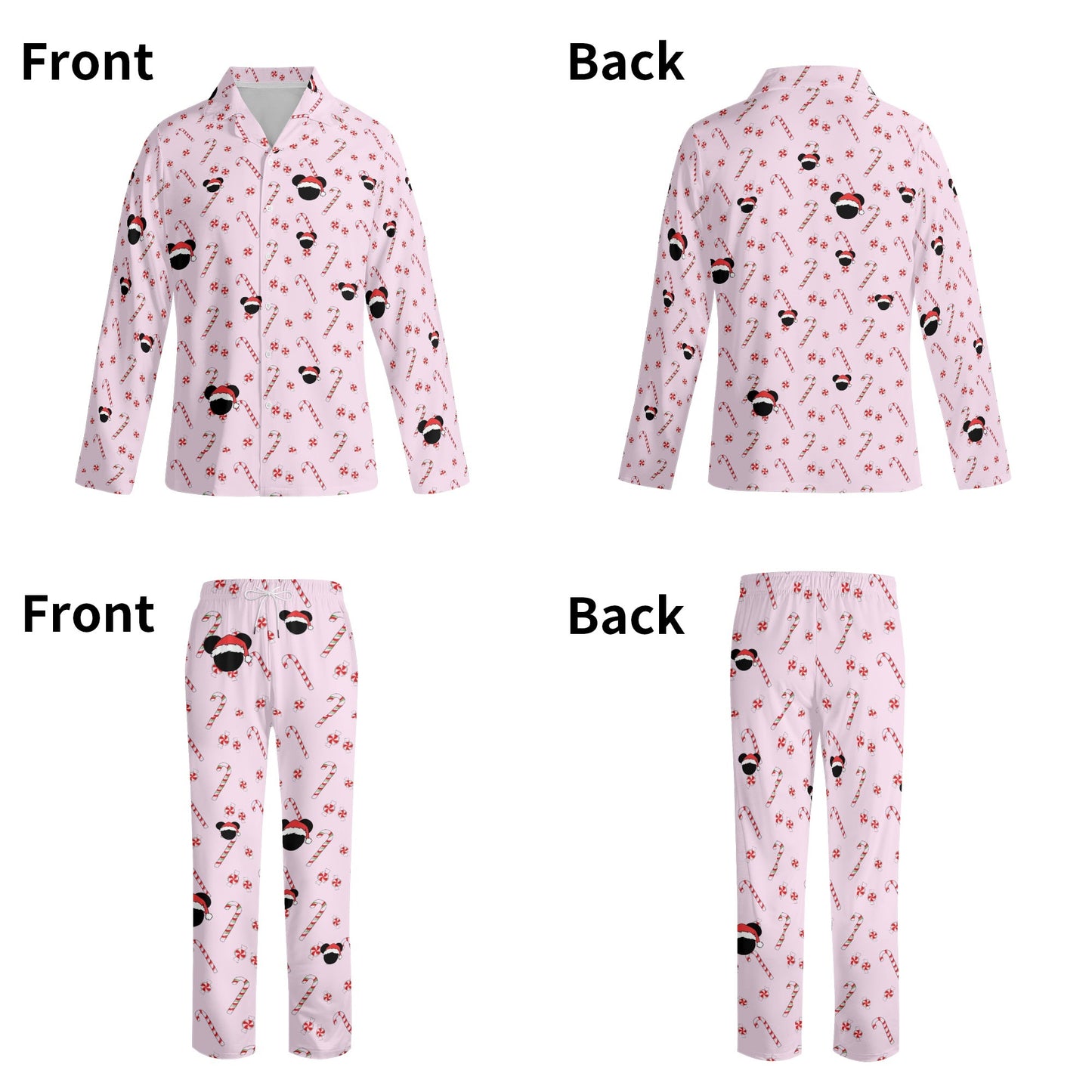 Mommy and Me Matching Christmas Pajamas – Bubble Gum Pink Holiday Mickey Collection