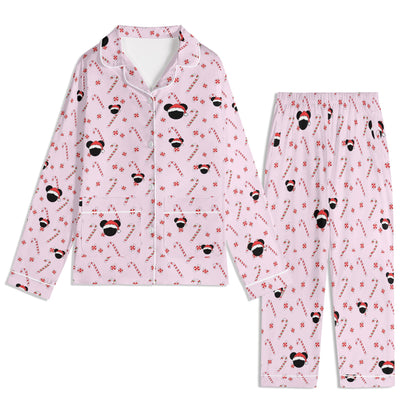 Mommy and Me (Children) Matching Christmas Pajamas – Bubble Gum Pink Holiday Mickey Collection