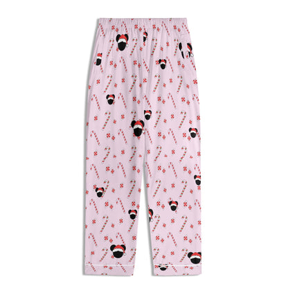 Mommy and Me (Children) Matching Christmas Pajamas – Bubble Gum Pink Holiday Mickey Collection