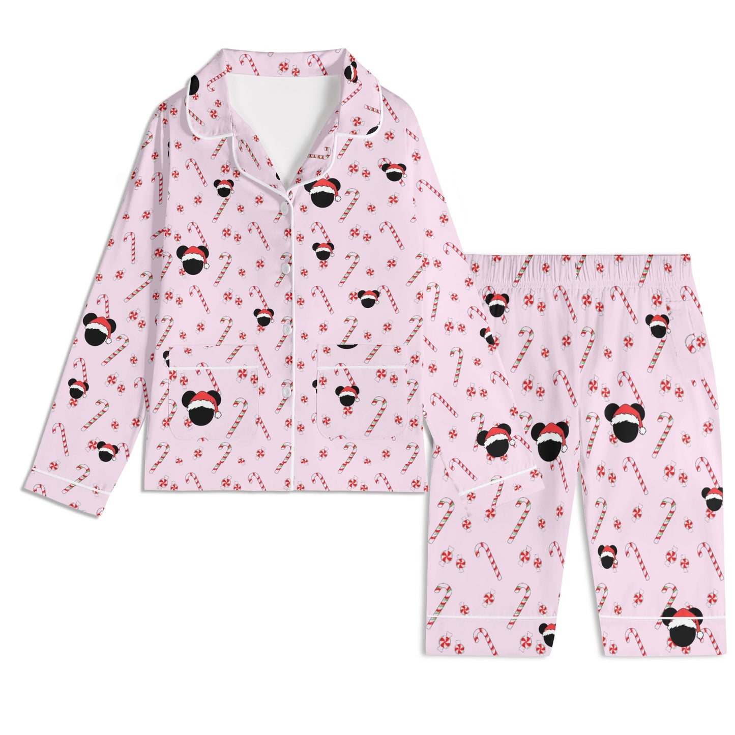 Mommy and Me (Baby) Matching Christmas Pajamas – Bubble Gum Pink Holiday Mickey Collection