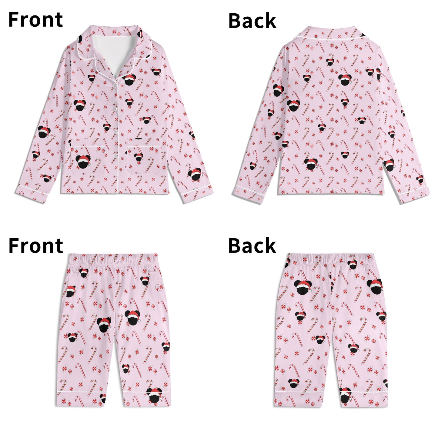 Mommy and Me (Baby) Matching Christmas Pajamas – Bubble Gum Pink Holiday Mickey Collection