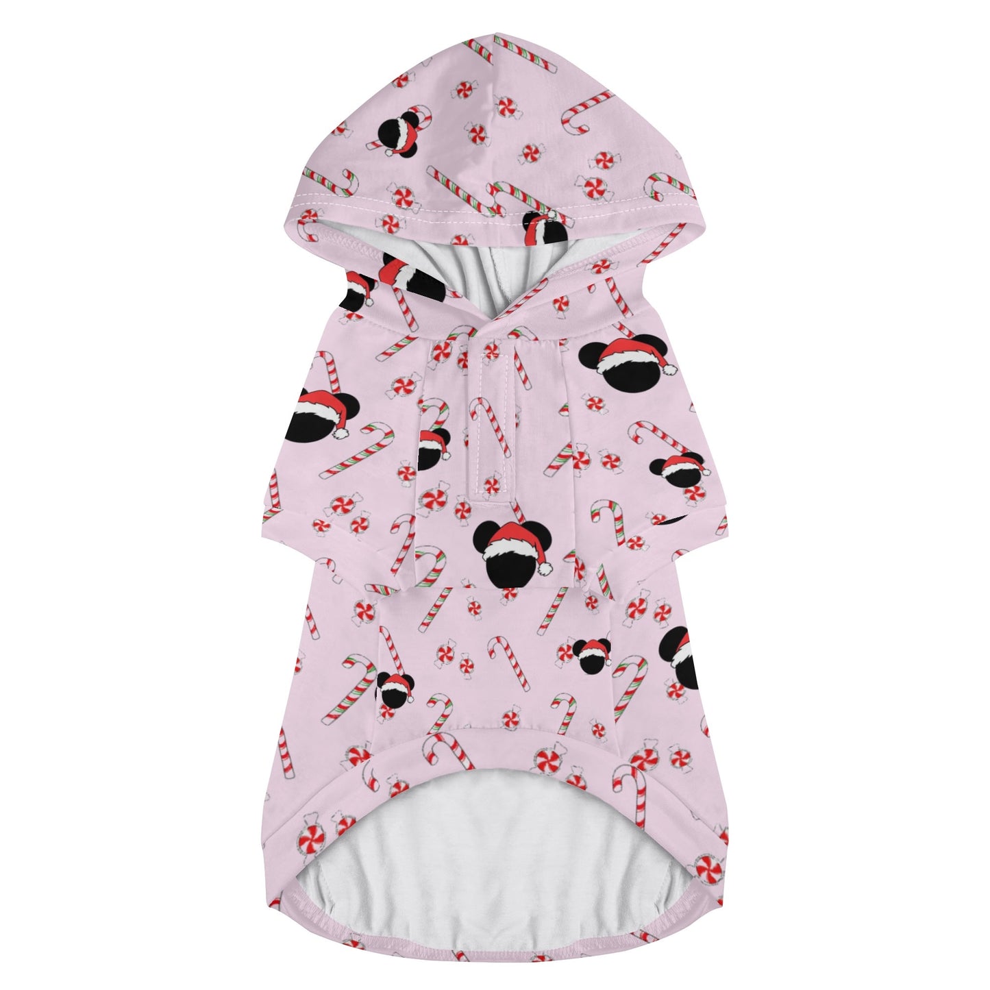 Family Matching Hoodie with Candy Cane Mickey Design – Cozy Christmas Pet Outfit