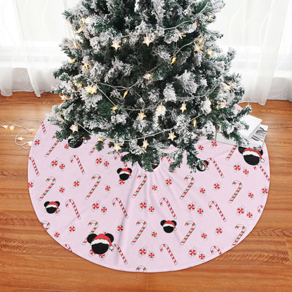 Enchanting Pink Mickey Christmas Tree Skirt – Add a Touch of Magic to Your Holiday Decor