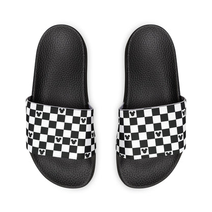 Mickey Mouse Checkerboard Slide Sandals