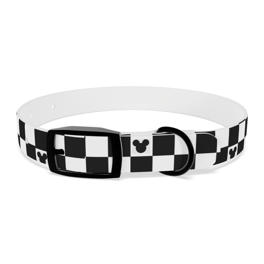 Mickey Mouse Checkerboard Pet Collar - Multiple Buckle Options