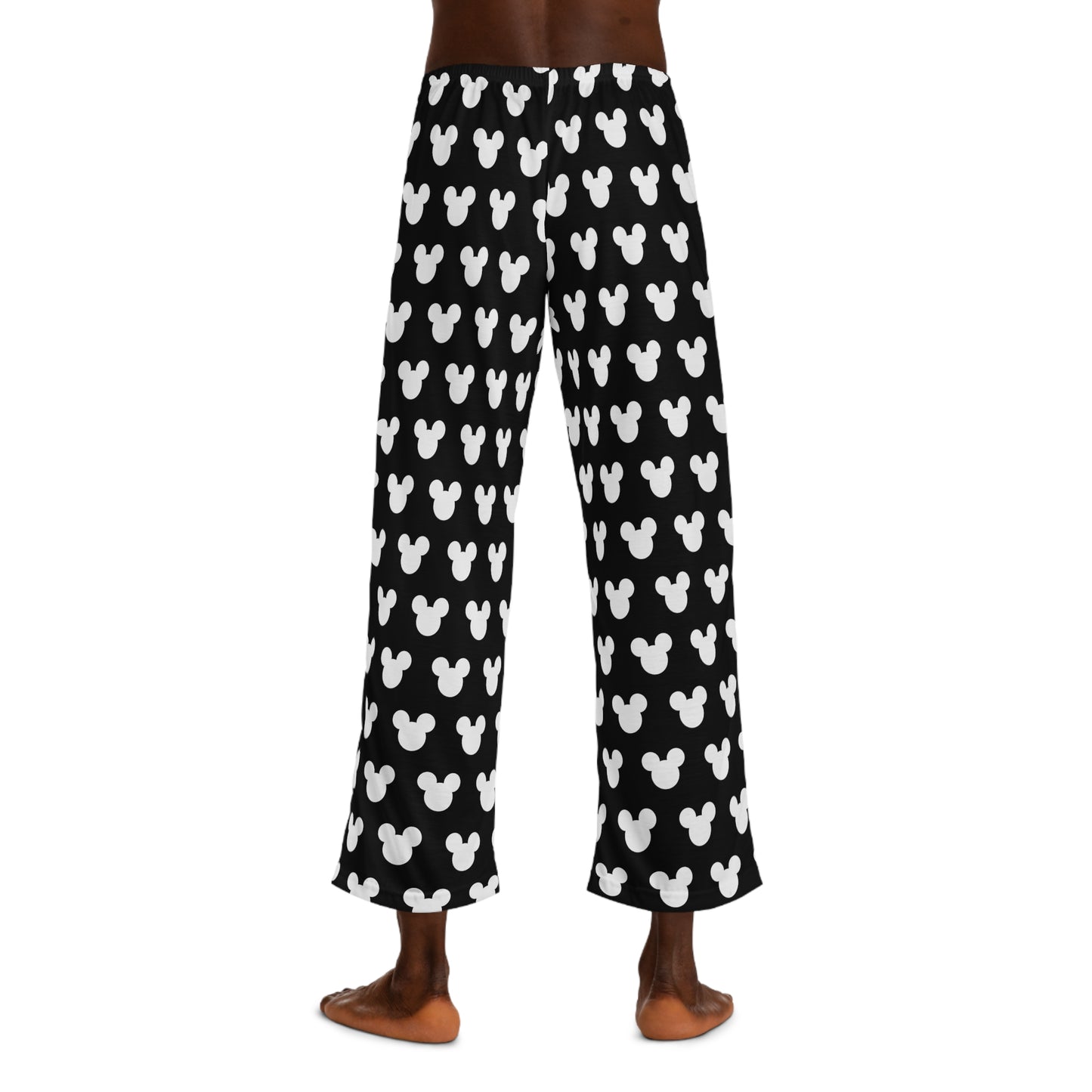 Mens Mickey Mouse Black and White Pajama Pants
