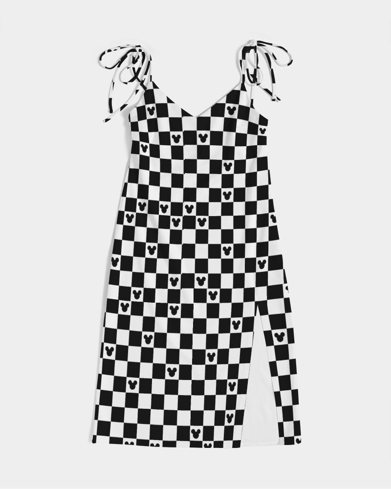 Mickey Mouse Checkerboard Midi Dress with built in bra