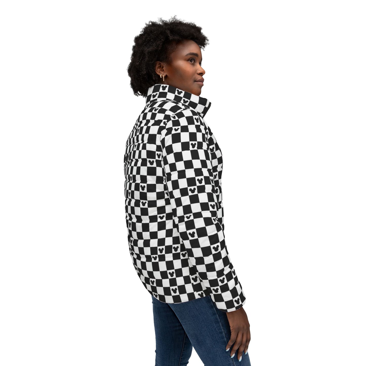 Disney Checkerboard Women's Puffer Jacket