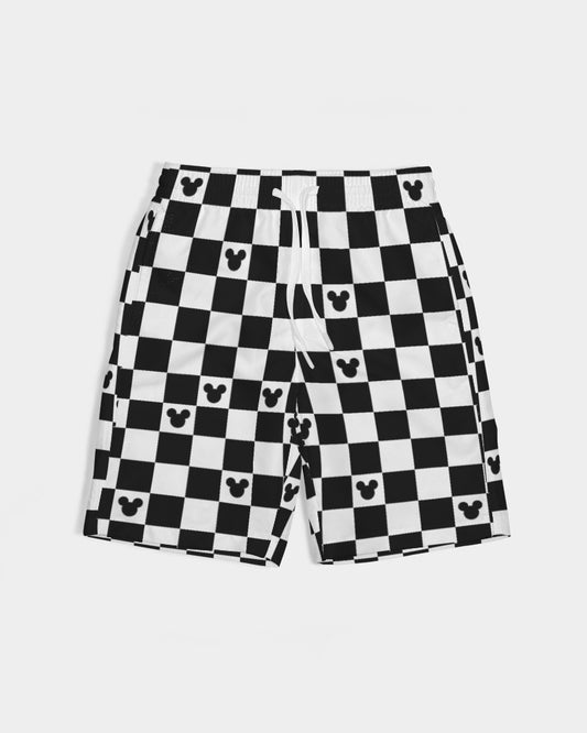 Checkerboard Mickey Mouse Boys Swim Trunks – Stylish Disney Swimwear for Kids
