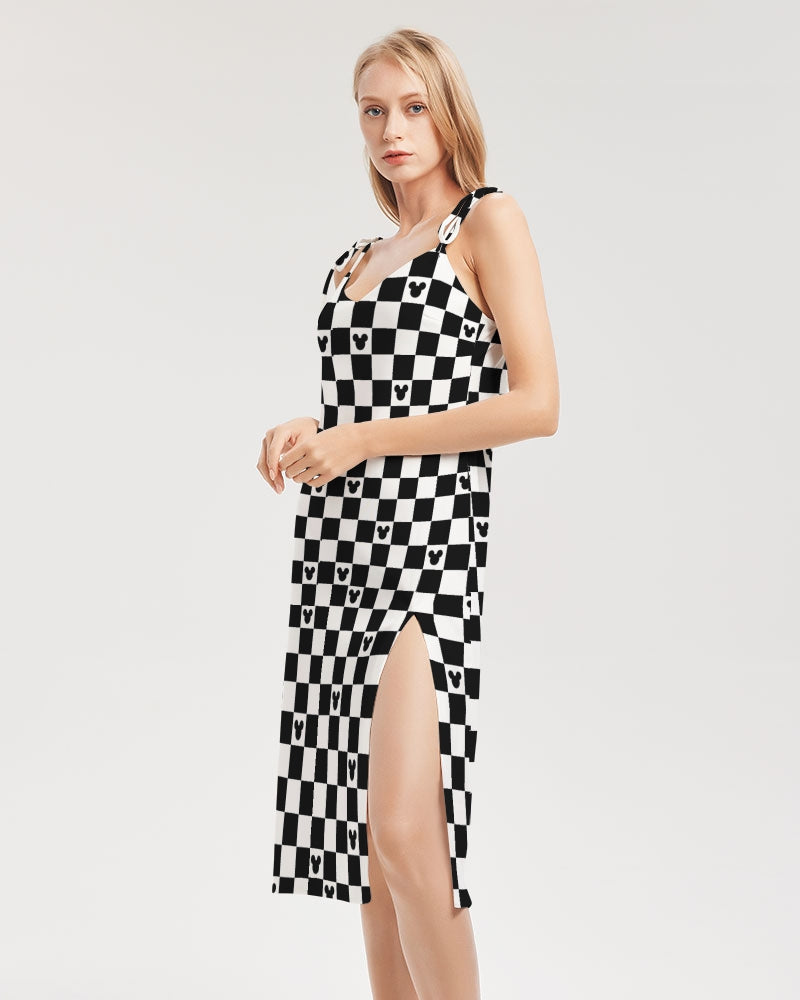 Mickey Mouse Checkerboard Midi Dress with built in bra