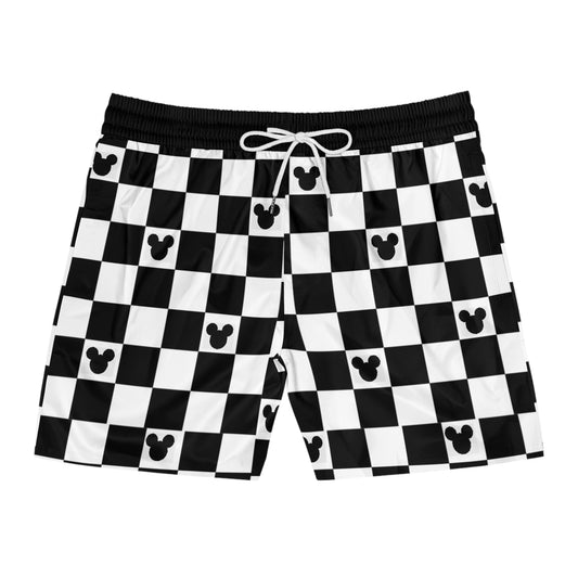 Mickey Mouse Checkered Swim Trunks